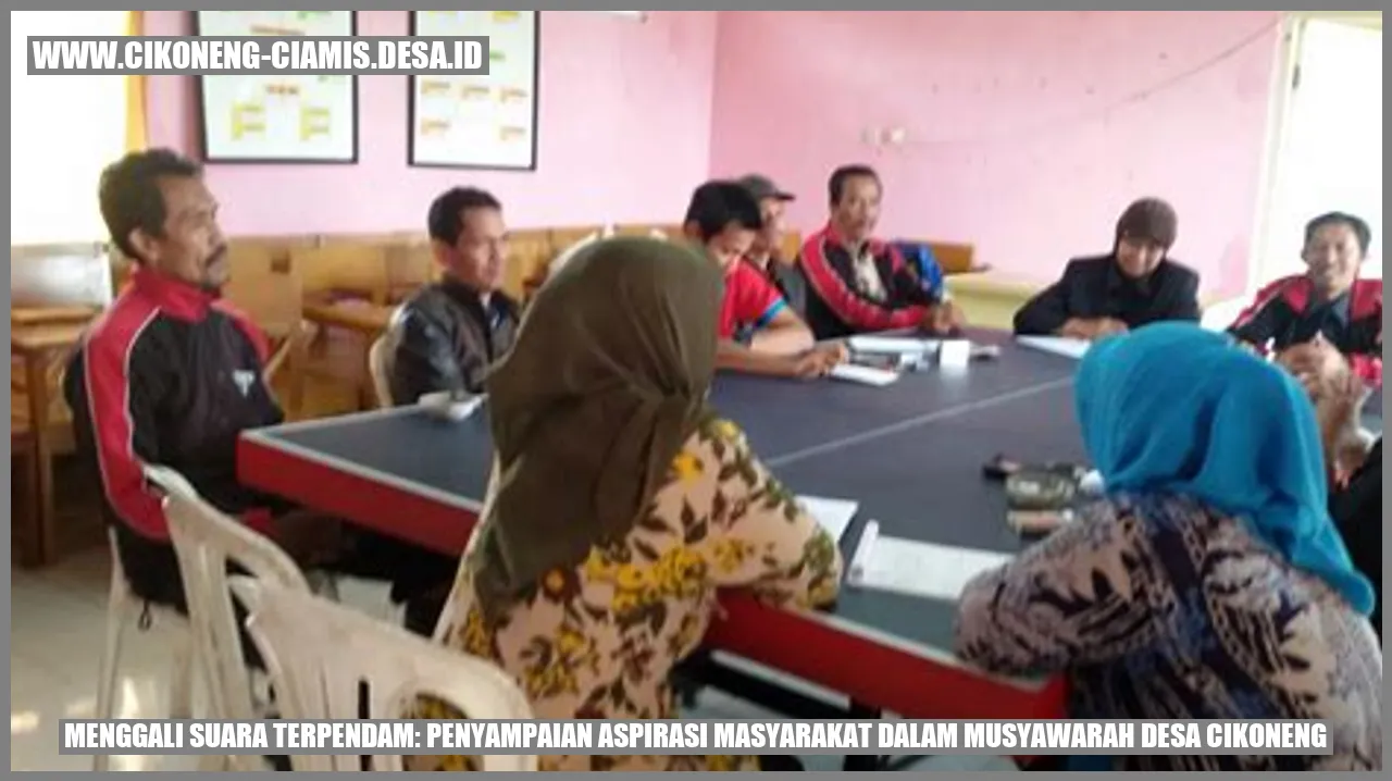 Menggali Suara Terpendam: Penyampaian Aspirasi Masyarakat dalam Musyawarah Desa Cikoneng
